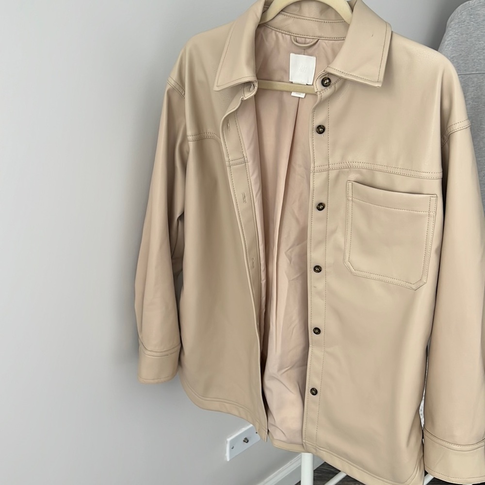 Faux leather Shacket